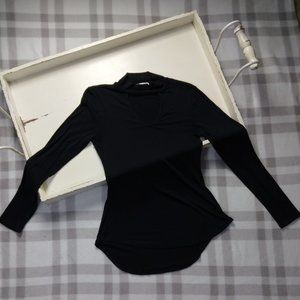 Cut-Out Black Long Sleeve